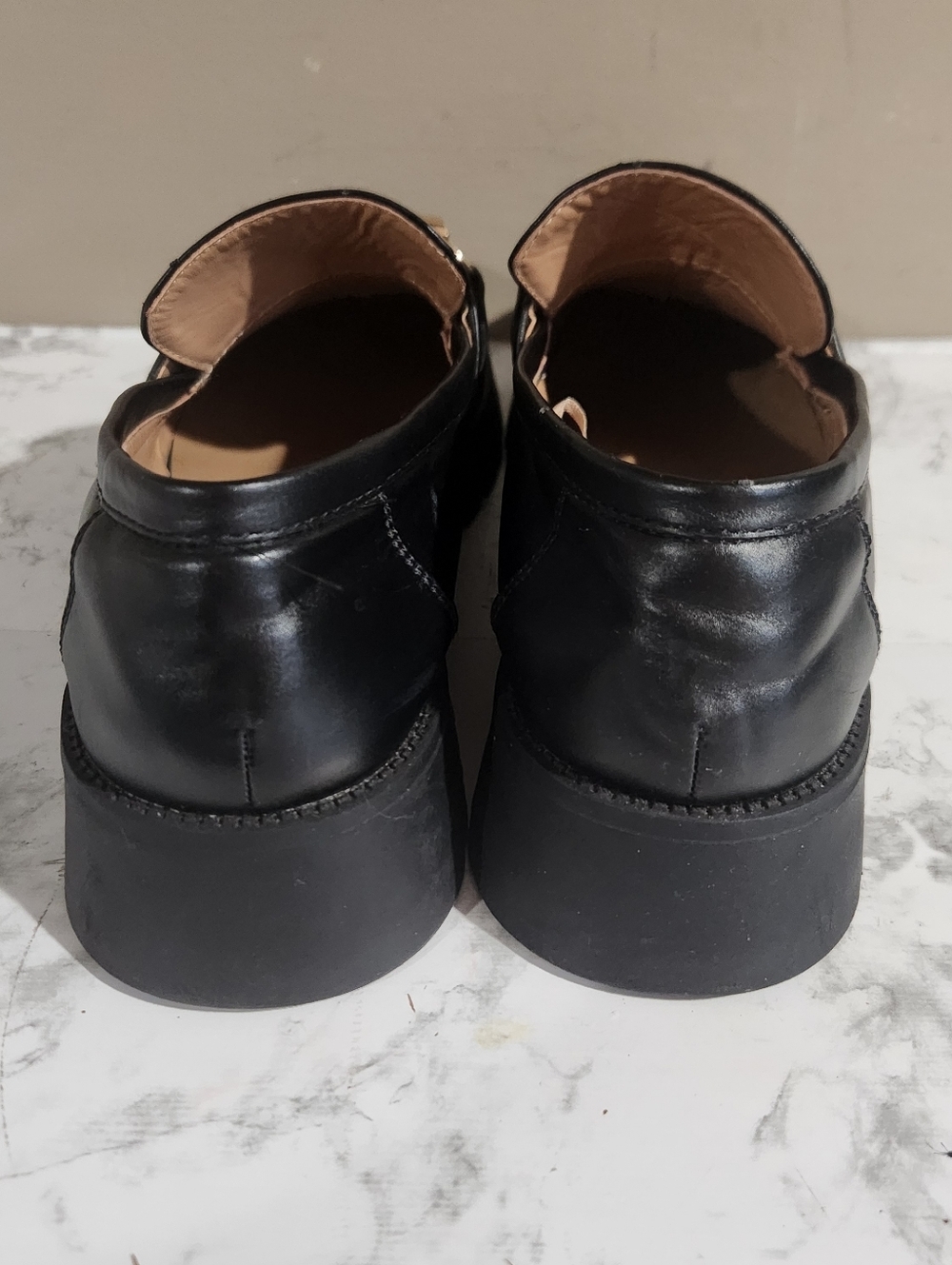 Mudd platform loafers black gold 8.5 - Picture 4 of 7